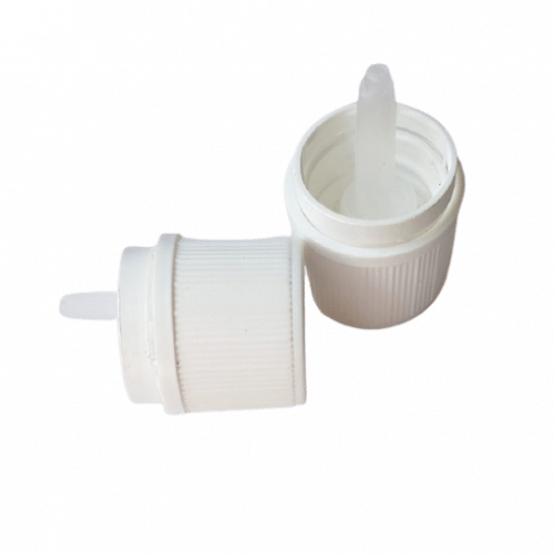 Műanyag kupak – cseppentőbetétes (18 mm) – fehér