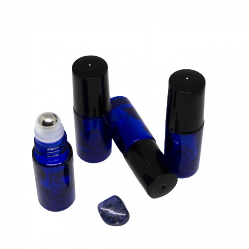 5 ml roll-on kék folyadéküveg (vastag falú) 4db-os csomagban